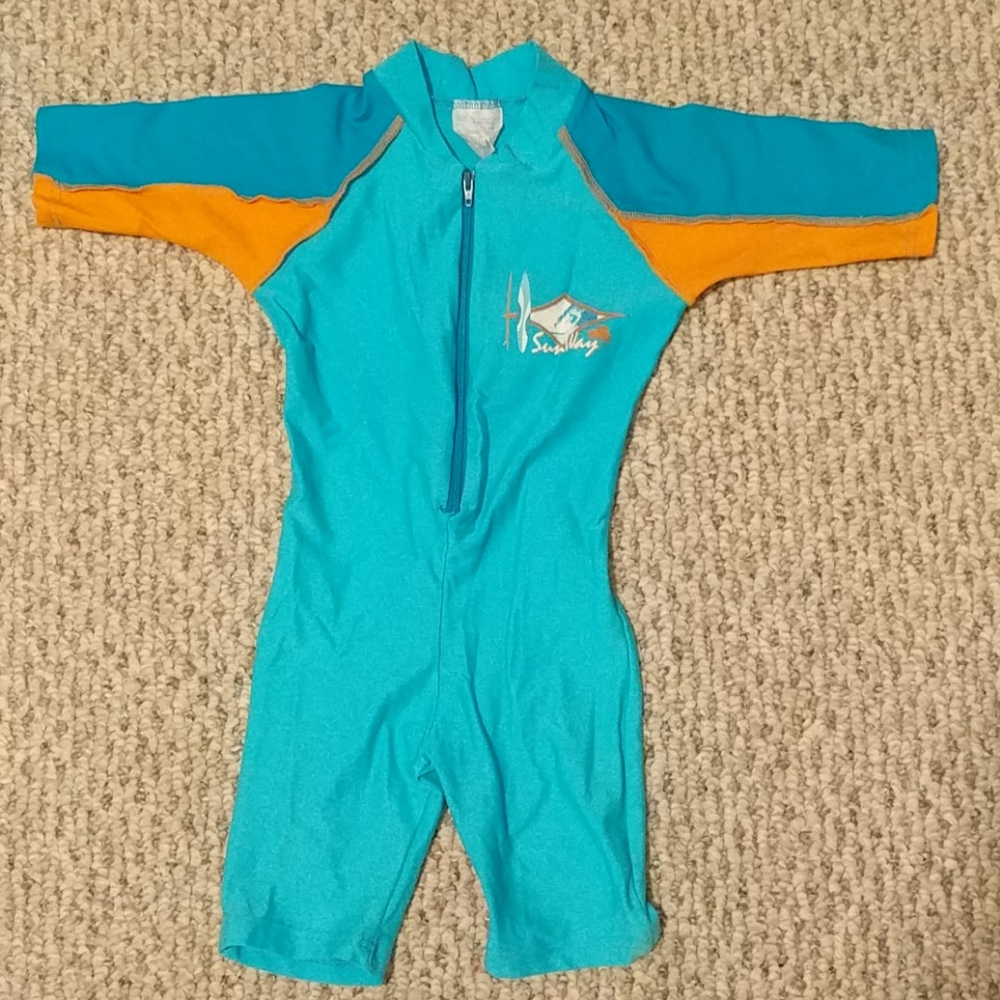 Boys sun protection swim suit, surfs up!